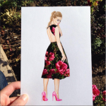 Edgar Artis flower dress papercut